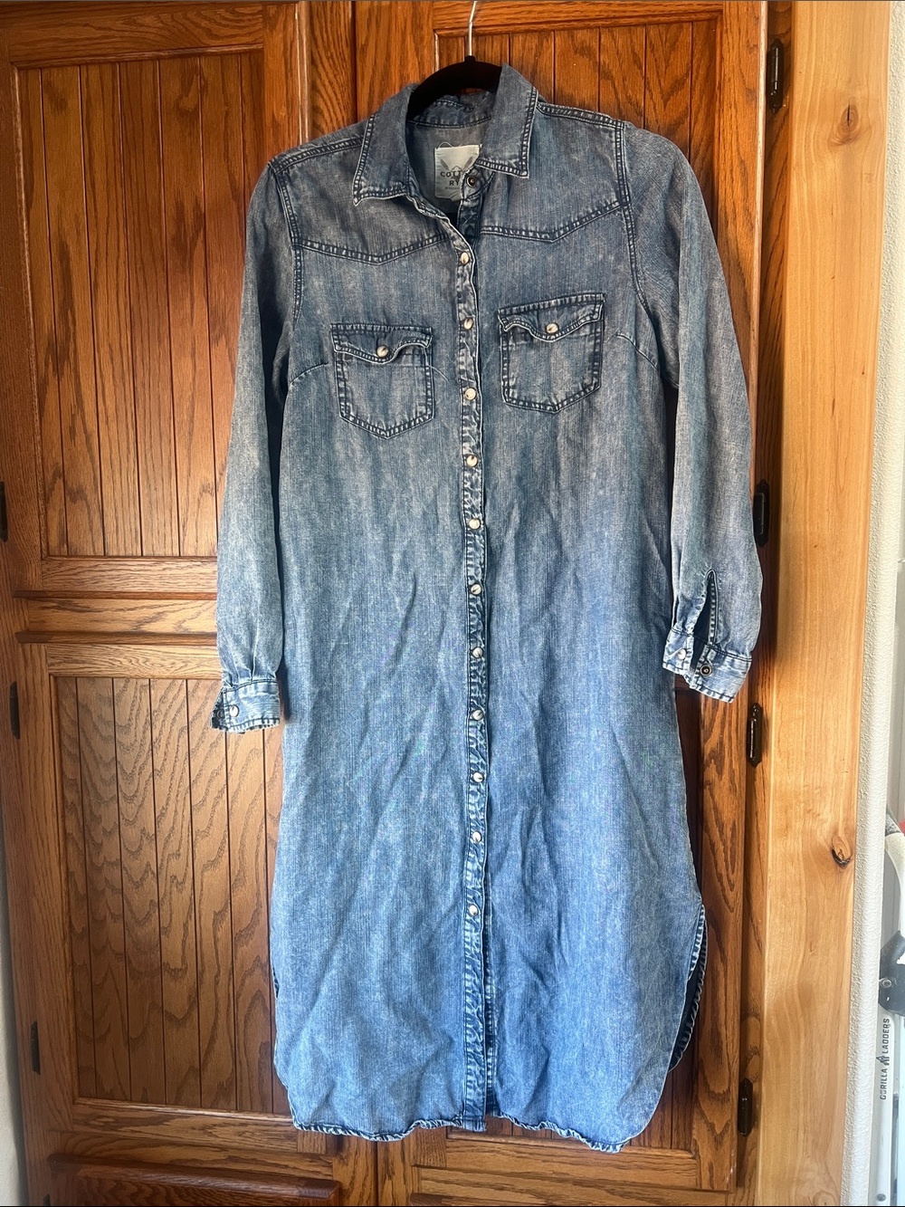Cotton & Rye Denim Shirt Dress - small - Picture 4 of 7